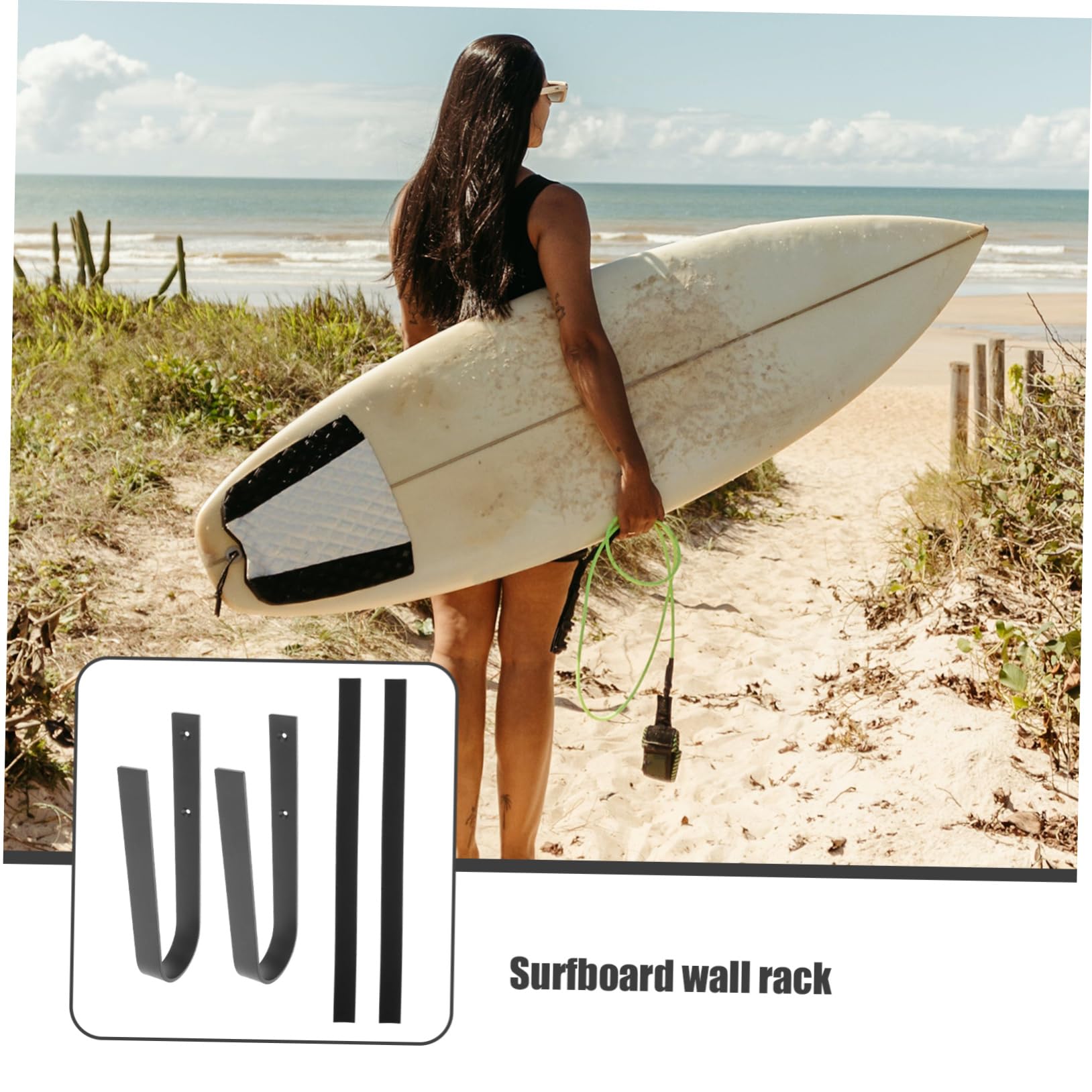 Generisch 1 Satz Skateboard-haken Surfbretthalterung Surf-rack Wandhalterung Für Surfbretter Wakeboard Planke Stütze Skateboard-aufhänger Surfbrettständer Gestell Sup-board Surfen Eisen