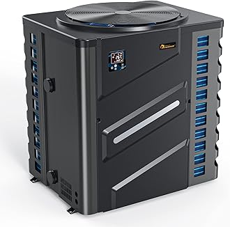 DR-1100HP Full DC Inverter 110,000 BTU Heat Pump In-Ground and Above-Ground Swimming Pools, WiFi Smart Control via APP, Black