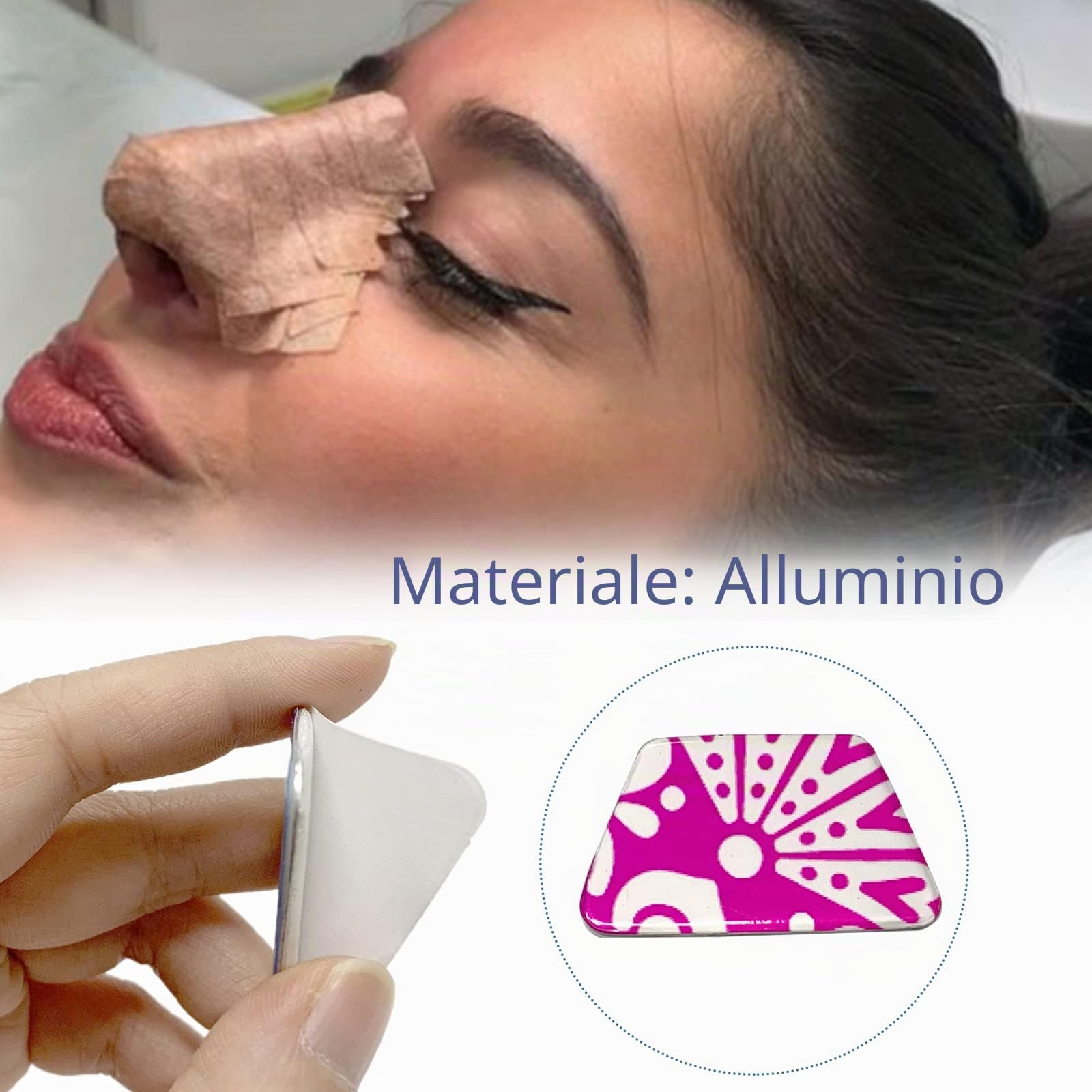 Stecche nasali in alluminio, per rinoplastica, settoplastica, supporto esterno per naso, fratture, immobilizzazione ortopedica, modello casuale