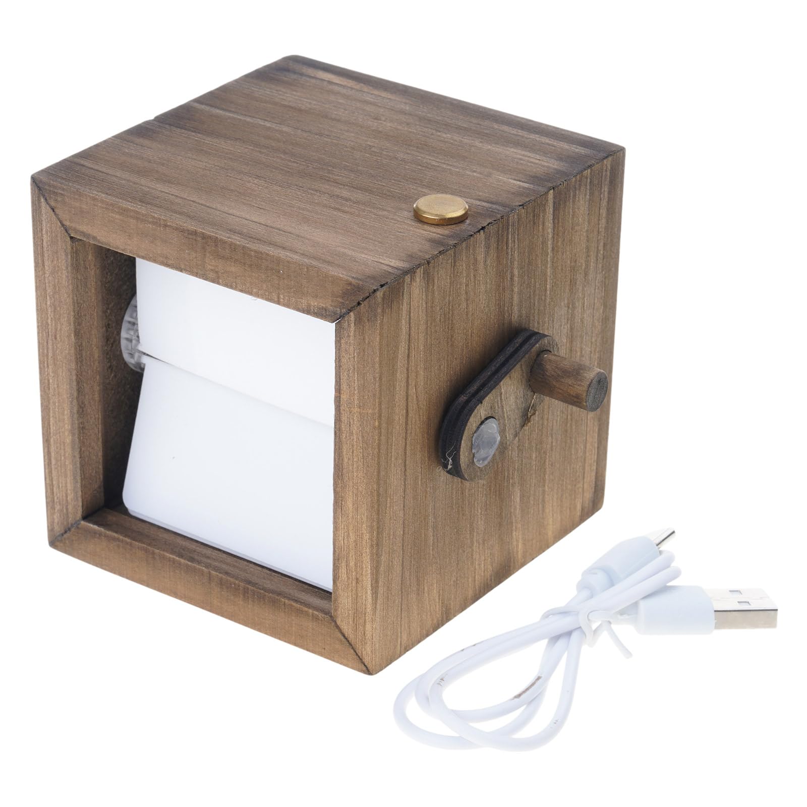 Xjdzineq Hand Crank Photography Album Vintage Wooden Photo Flipbook Frame for Documenting Adventure Celebration Desktop Decors Wooden Photo Album