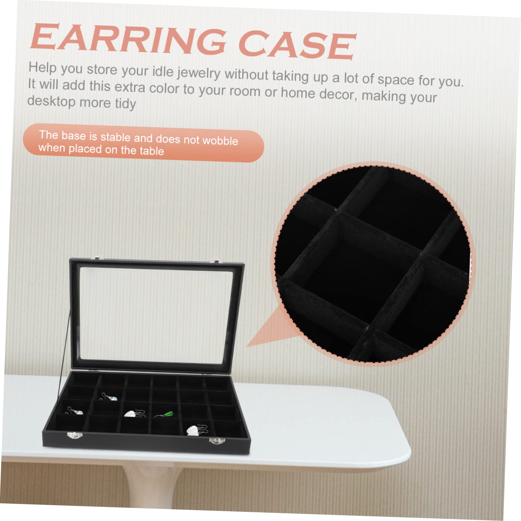 1pezzi Contenitore Per Gioielli Scatola Portaorecchini Multi-scomparto Organizer Per Collane Polsini e Piccoli Accessori Da Toeletta