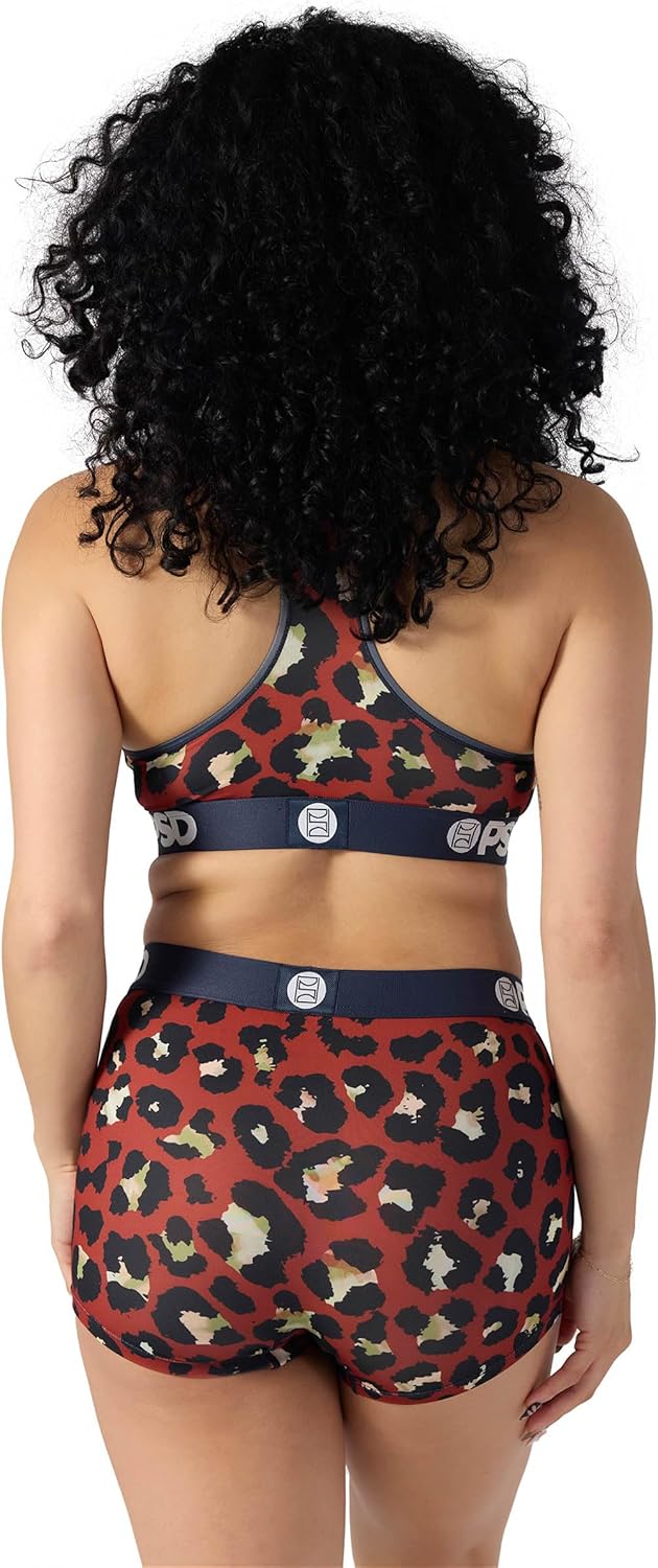 PSD Women's Basic Solid Sports Bra - Racerback Sports Bras for Women with Breathable Microfiber Fabric