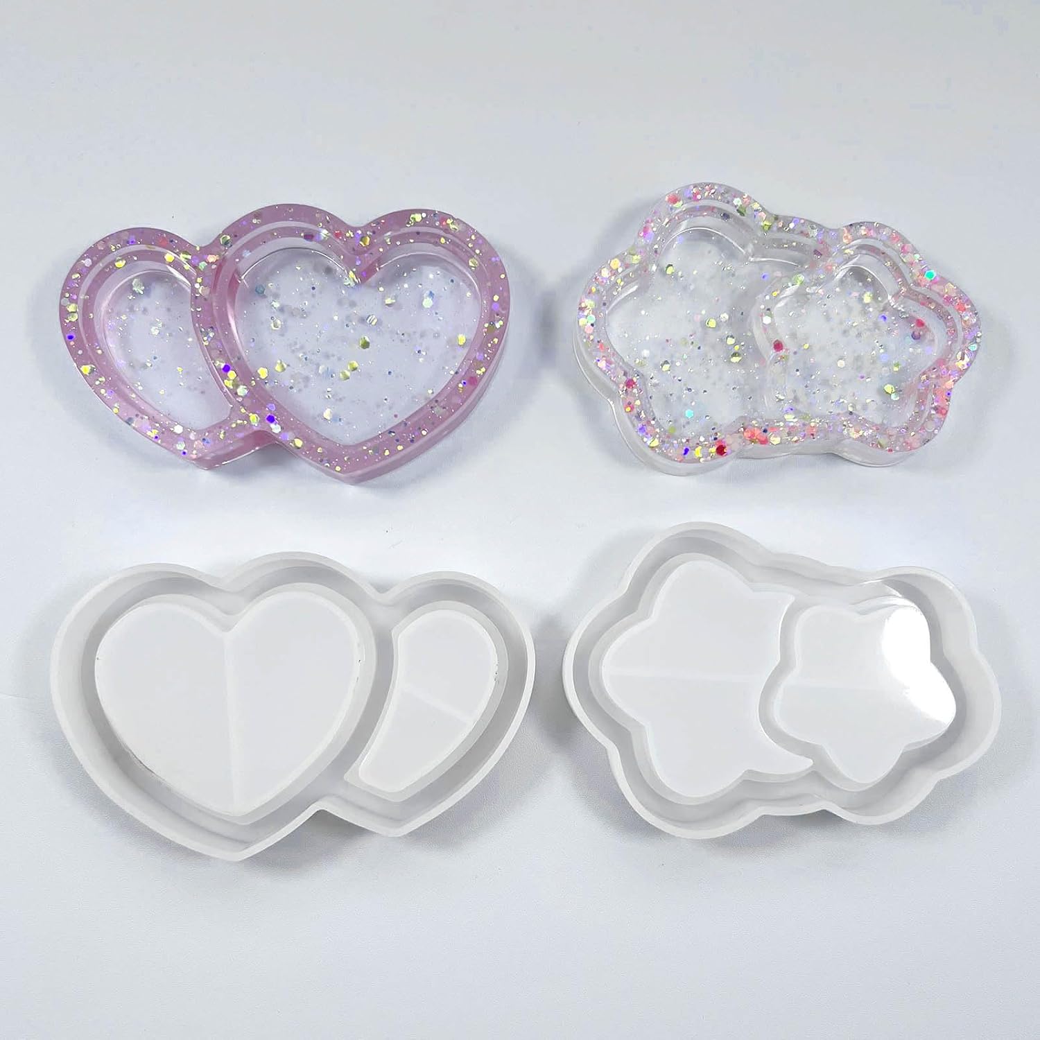 Silicone Mold for Crafting Storage Trays Resin Shaker Molds Handmade Jewelry Tool for Organising