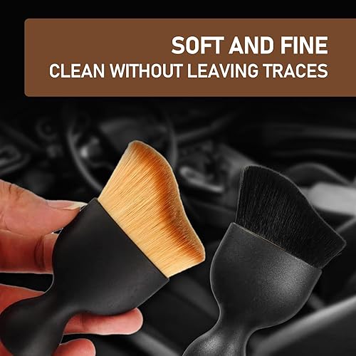 Miniatura 4 de Cepillo de limpieza interior de automóvil, cepillo para polvo, cepillo de belleza con detalle de cerdas suaves, salida de aire acondicionado,