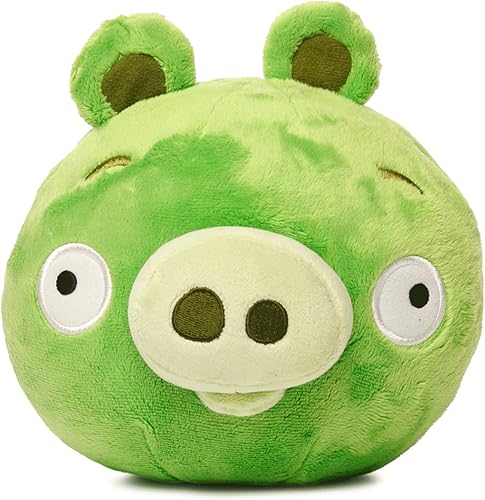 Mighty Mojo Angry Birds - Cerdo verde - Muñeca de peluche coleccionable de 7 pulgadas - Con licencia oficial - Muñeca súper suave para niños y