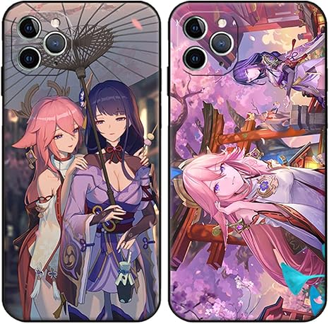 Amazon 八重神子 雷電将軍 スマホケース 原神 携帯カバー 新キャラ 可愛い 人気ゲーム げんしん コスプレ道具 応援 イベント 萌えグッズ シリコーン 飾り おしゃれ 全面保護 耐衝撃iphone多機種 プレゼント B Iphone13pro Max アニメ 萌えグッズ 通販