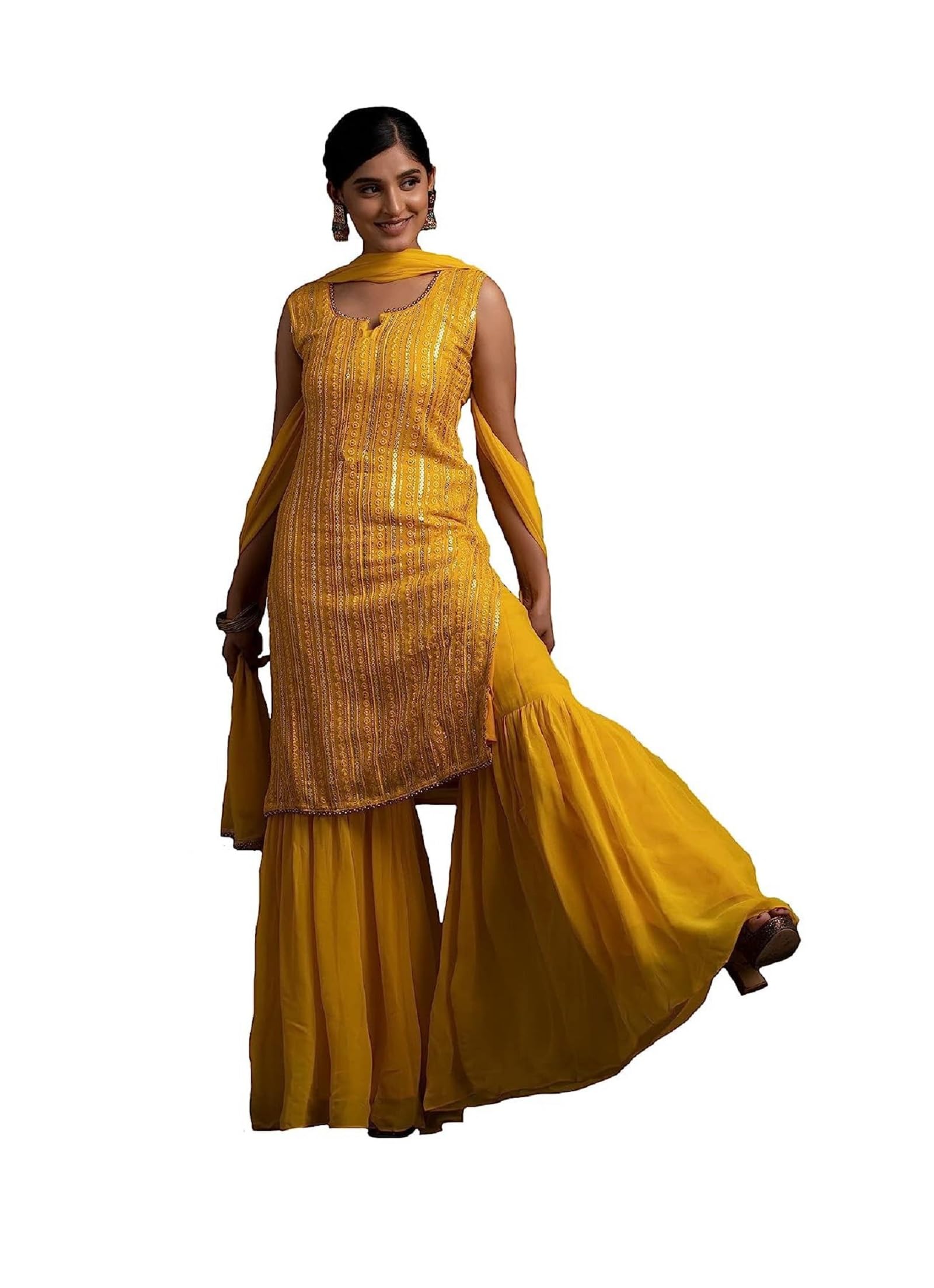 NitimattaKurta Set for Women with Dupatta Formal Party Wear Dress Indian Clothing Casual Silk Blend Tunic Tops