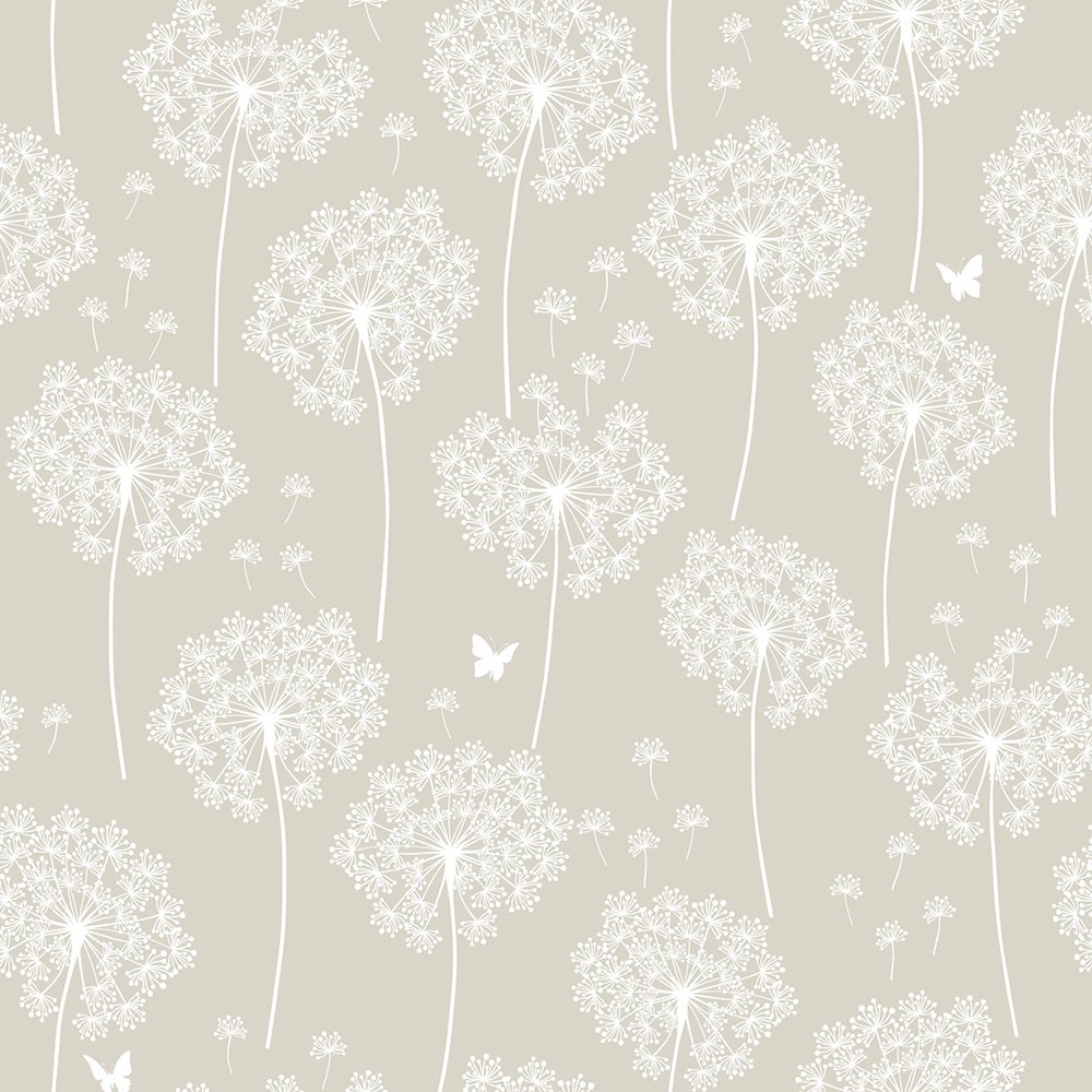Dandelon Taupe Peel And Stck Wallpaper - View #7