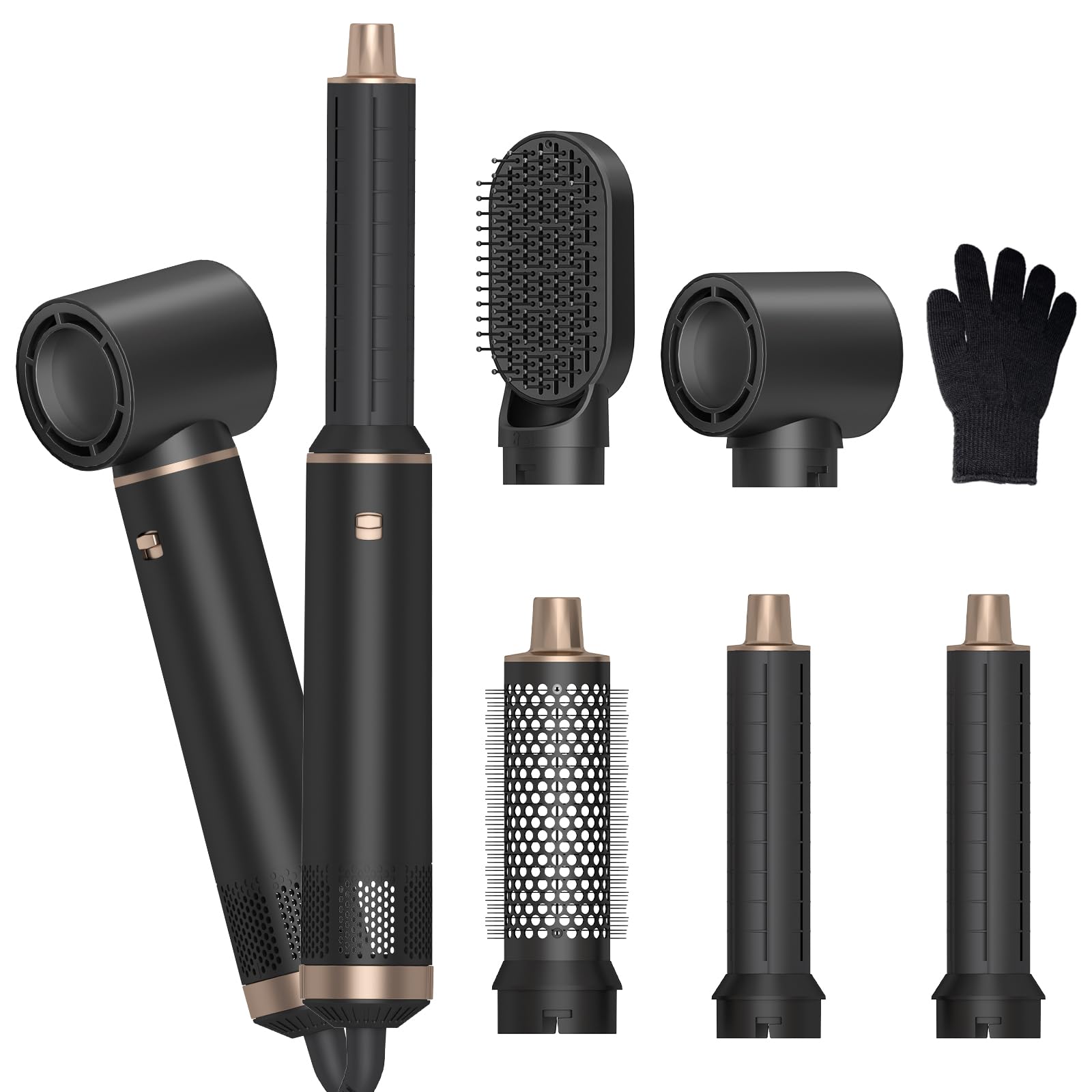 Blow Dryer Brush 5 in 1 Negative Ion Curling Brush Iron Hair Styling Tools