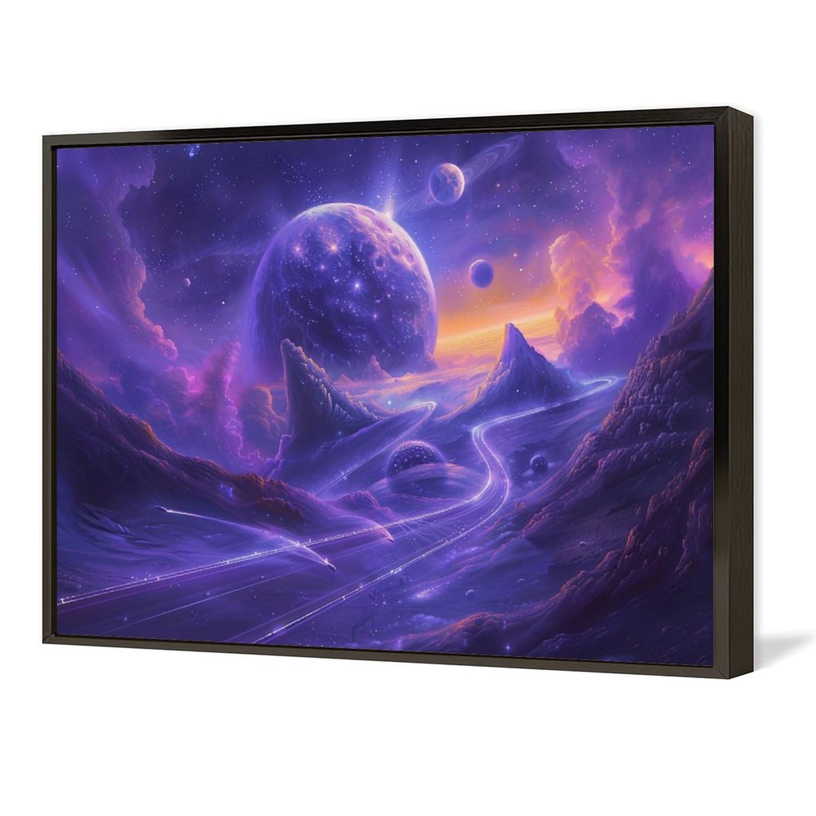 Amazon.co.jp: 絵画 ファンタジー SF 宇宙の銀河シーンインテリア 絵画