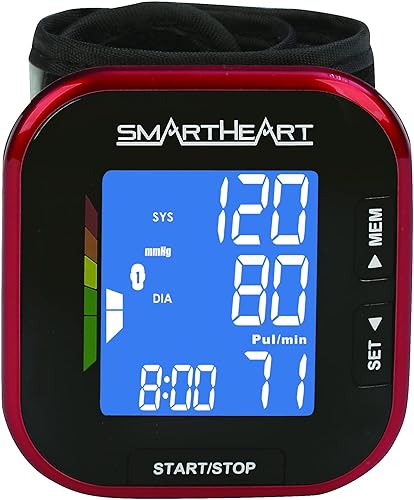 Smartheart Dispositivo negro del monitor de la presión arterial de Digitaces de muñeca del puño adulto 1