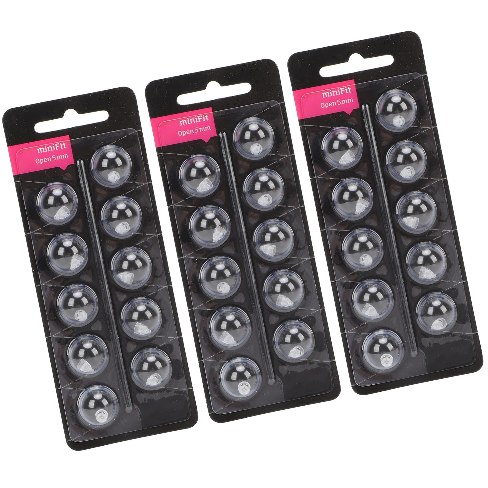 30 Uds. Cúpulas de Repuesto para Ayudas de Sonido para MiniFit, Doble Ventilación, Cúpulas Abiertas de Silicona Antiestática de una Sola Capa, PES A02 (5mm)