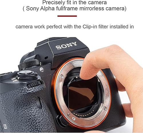 Miniatura 4 de Kase Filtro de clip para cámara Sony ND64 de 6 paradas, filtro de densidad neutra para cámara Sony A9 A74 A73 A7 Alpha