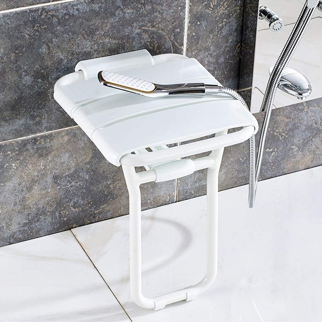 Genérico de pared plegable asiento de ducha plegable para baño, taburete y silla plegable, banco de baño para discapacitados para personas fuertes, antideslizantes, 48 cm