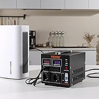 Vista 8 de VEVOR Transformador convertidor de voltaje, 1000 W, transformador elevador/descendente de servicio pesado, conversión de 110 voltios a 220 voltios