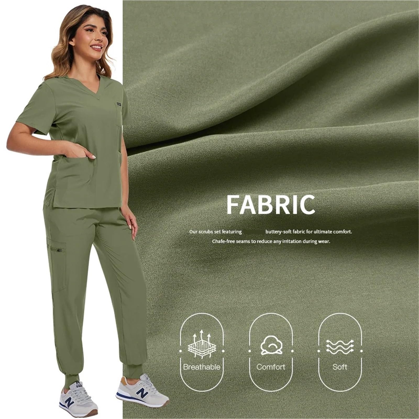 Uniforme Sanitario Mujer Beauty Salon Work Wear Top-Pants SPA Nursing Tunic Suit
