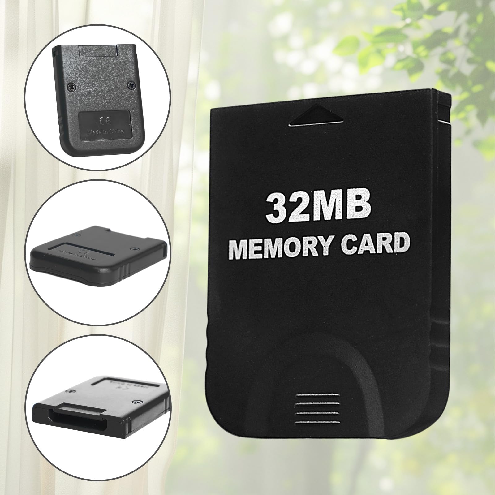 Tarjeta de memoria Gamecube de alta velocidad de 32 MB (507 bloques) compatible con Nintendo Gamecube y juegos de accesorios de consola Wii (negro)