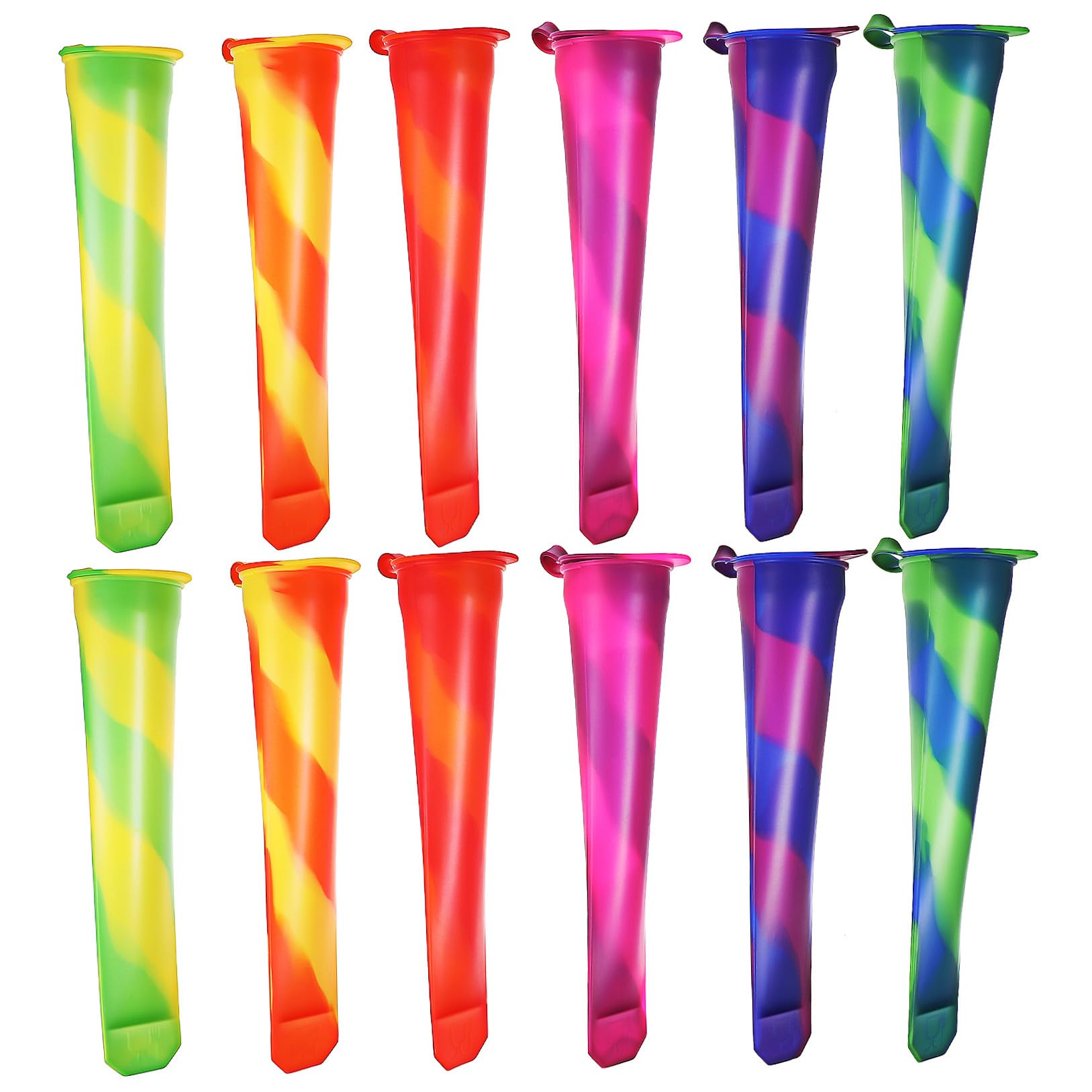 VALICLUD 12 Pièces Lot de Moules à Glace Silicone Réutilisables Moules à Yaourt pour Garçon Fille pour Maison