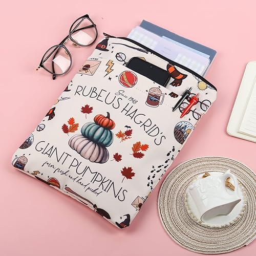 Miniatura 3 de BLUPARK HP Inspired Book Sleeve HP Potter Regalos Amantes de los libros Fundas de libro para libros de tapa blanda Potter Merch Regalo, Blanco