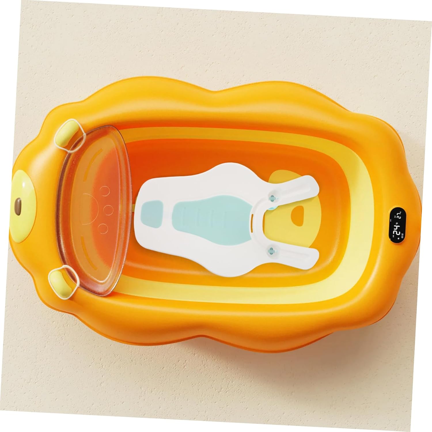 Multifunctional Baby Bath Support Cushion for Infants Soft Silicone Bath Seat for Sink or Bathtub Adjustable Size Detachable Design for Newborns and Toddlers