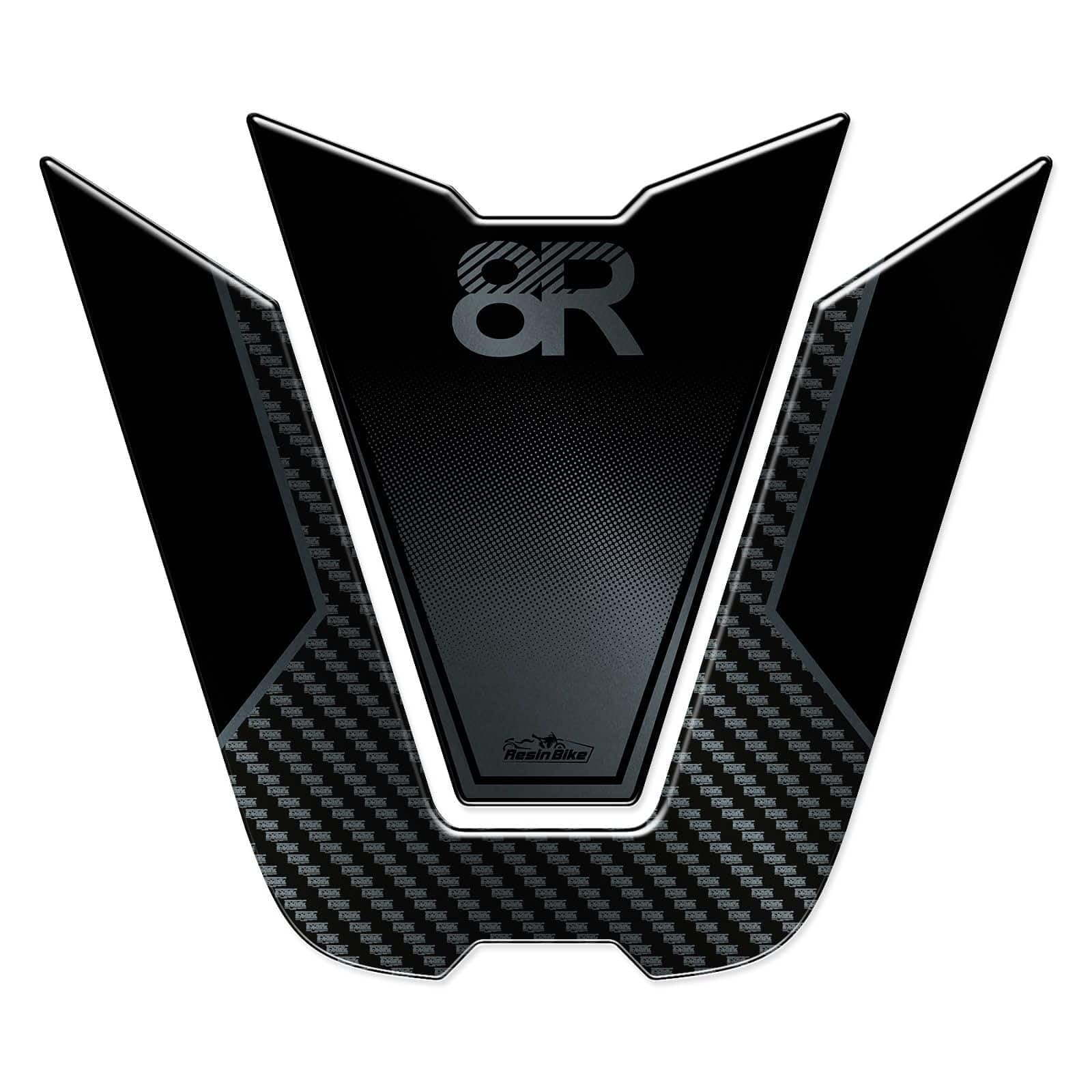 Resin Bike Autocollant Moto Compatibles avec Suzuki GSX 8R 2024-2026 Carboon Look. Protection Grip de Réservoir Moto Contre Les Chocs et Les Éraflures. Autocollant 3D Résinés Made in Italy