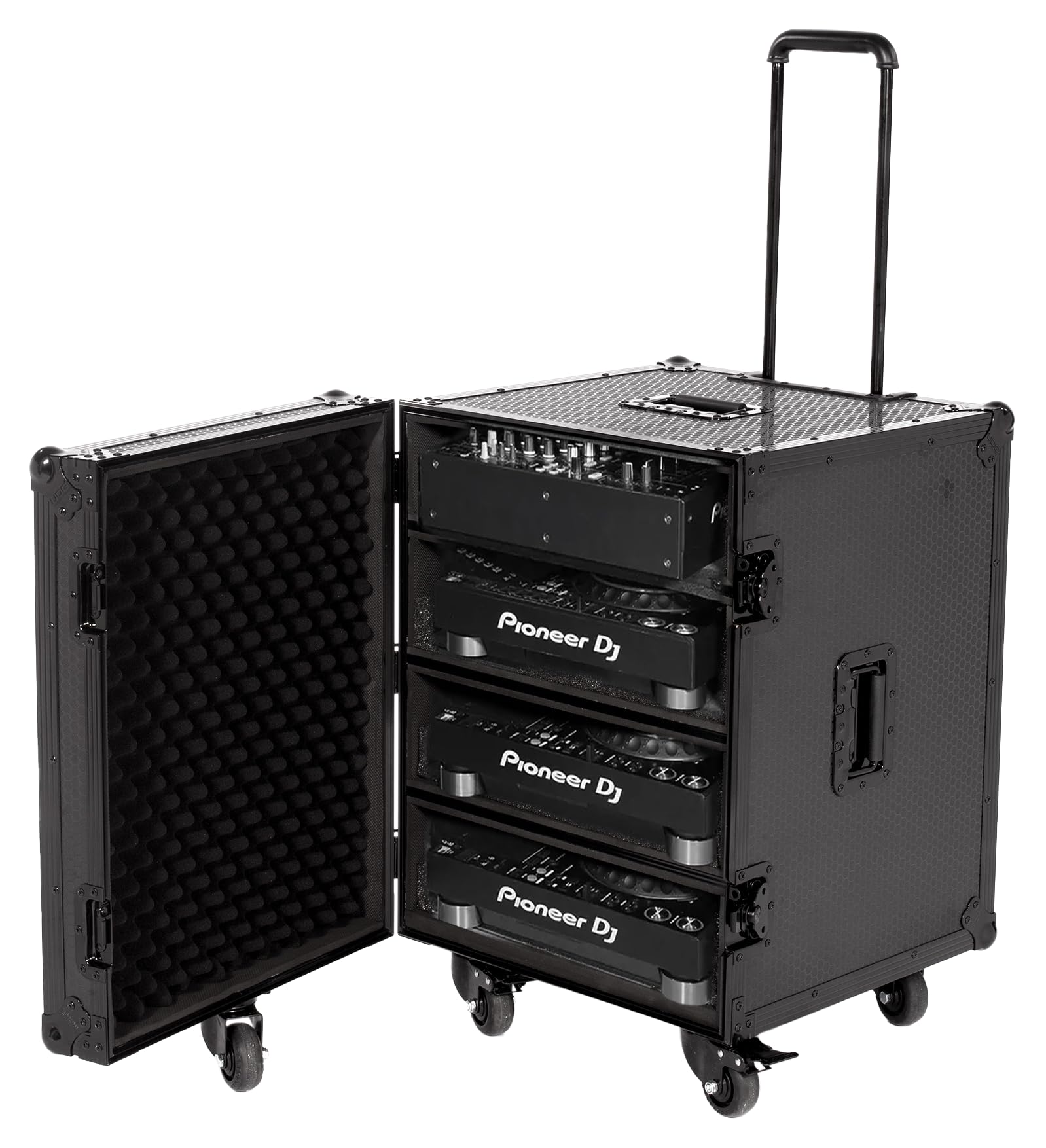 UDG FlightCase Trunk for Set CDJ/MIXER Black Plus (Trolley & Wheels)