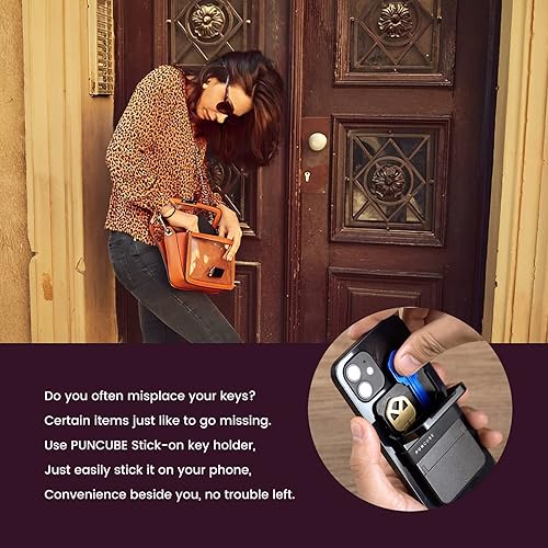 Miniatura 4 de PUNCUBE Llavero compacto para llavero – Funda para llave Ridge para funda de teléfono – Llavero organizador de llaves inteligente – Soporte para