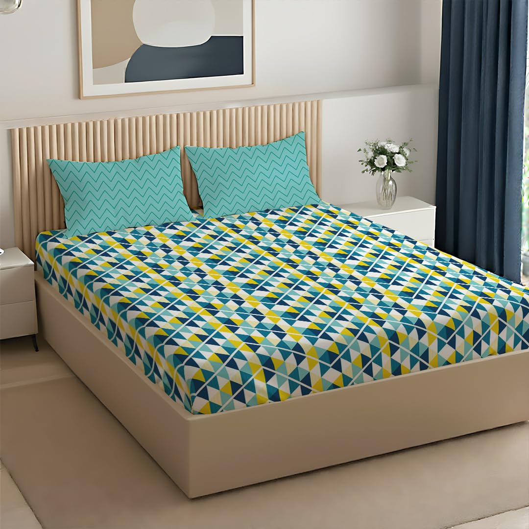 Bello Cotton Queen Bedsheet - Soft & Breathable -13