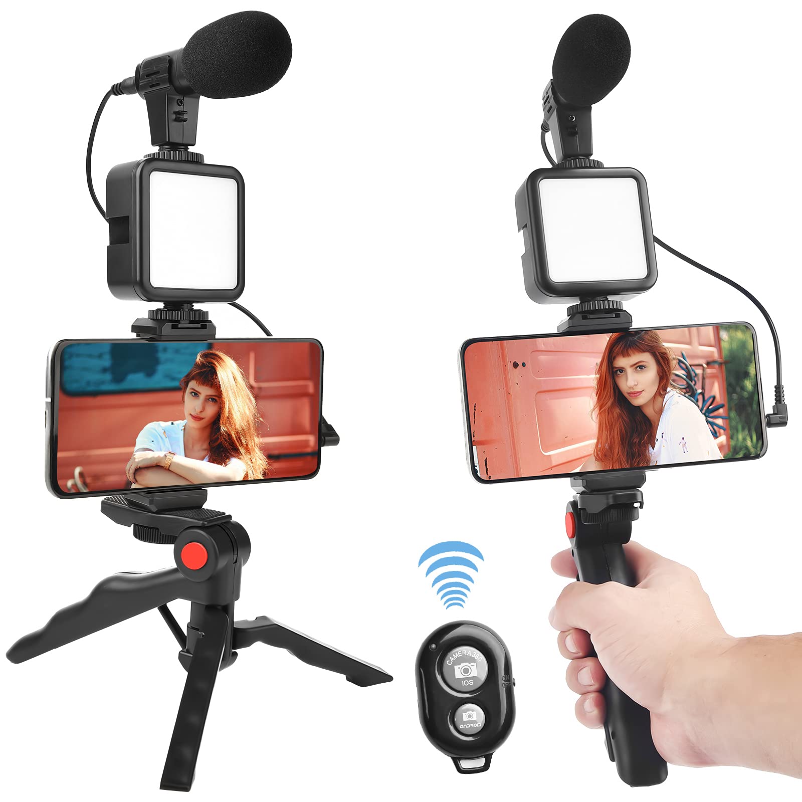 CAMOLO Smartphone Camera Vloging kit,Youtube Camera Video Kit with LED
