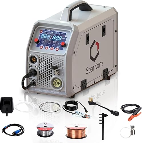 Máquina de soldadura MIG de 200 amperios 4 en 1 inversor IGBT Pantalla digital LED MIGflujo sin gas Núcleopaloelevación Soldadura TIG 110V220V