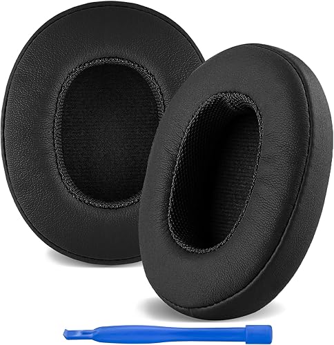 Linkidea Replacement Ear Pads for Skullcandy Crusher Wireless/Crusher EVO/Crusher ANC, Hesh 3/ EVO/ANC, Venue ANC Headphones, Headset Earpads (Protein Leather/Black)
