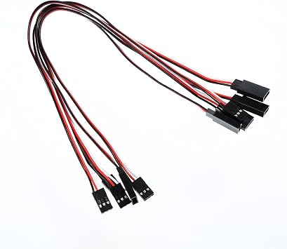 Tecunite 20 Pieces 3-pin Servo Extension Cable Wire Cord Female to Male RC Servo Extension Cord Wire Connectors for Connection Control Board Remote Control Parts, 5 Sizes(5 Sizes)