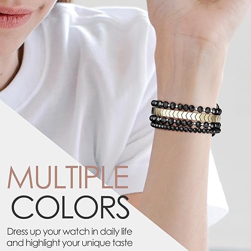 Miniatura 5 de MOFREE - Pulsera de cuentas compatible con Apple Watch Band de 1.496 in1.575 in1.614 in1.65 in (38, 40, 41 y 42 mm) Series 1110987SE654321, correa