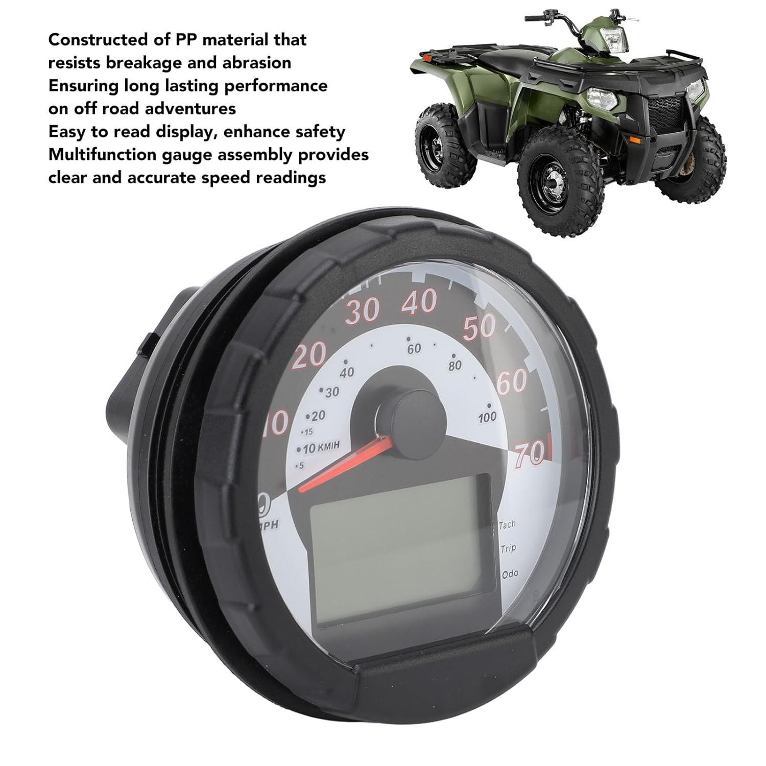 Speedometer Cluster Assembly 3280589 Direct Fit Replacement for 400 500 570 800 Gauge Tachometer Odometer Multifunction Display