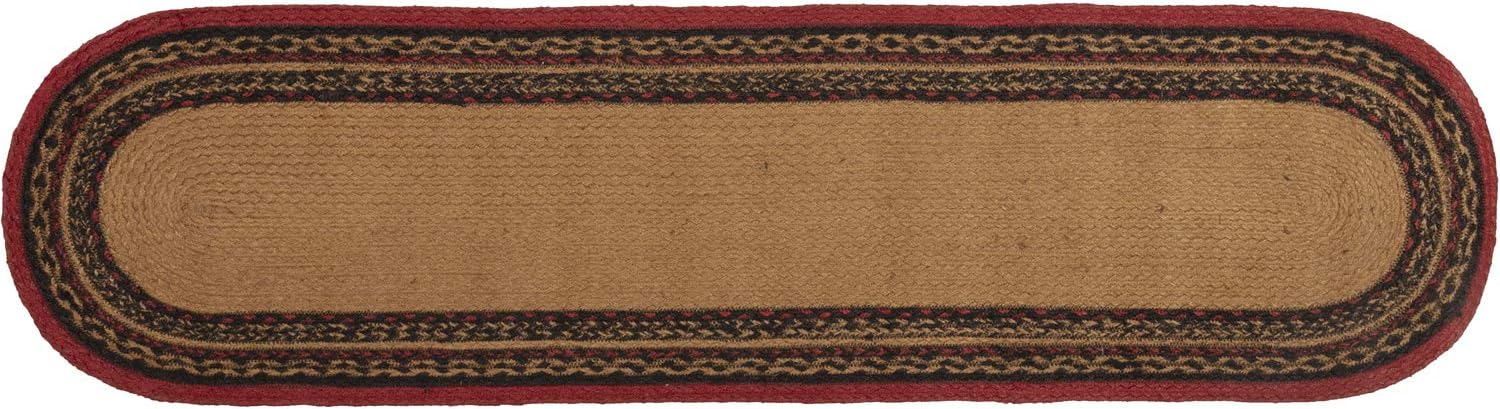 VHC Brands Rustic & Lodge Tabletop & Kitchen-Cumberland Oval Jute Bedding Accessory, Runner 13x36, Almond Tan