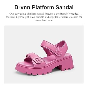 COACH womens Brynn Platform Sandal