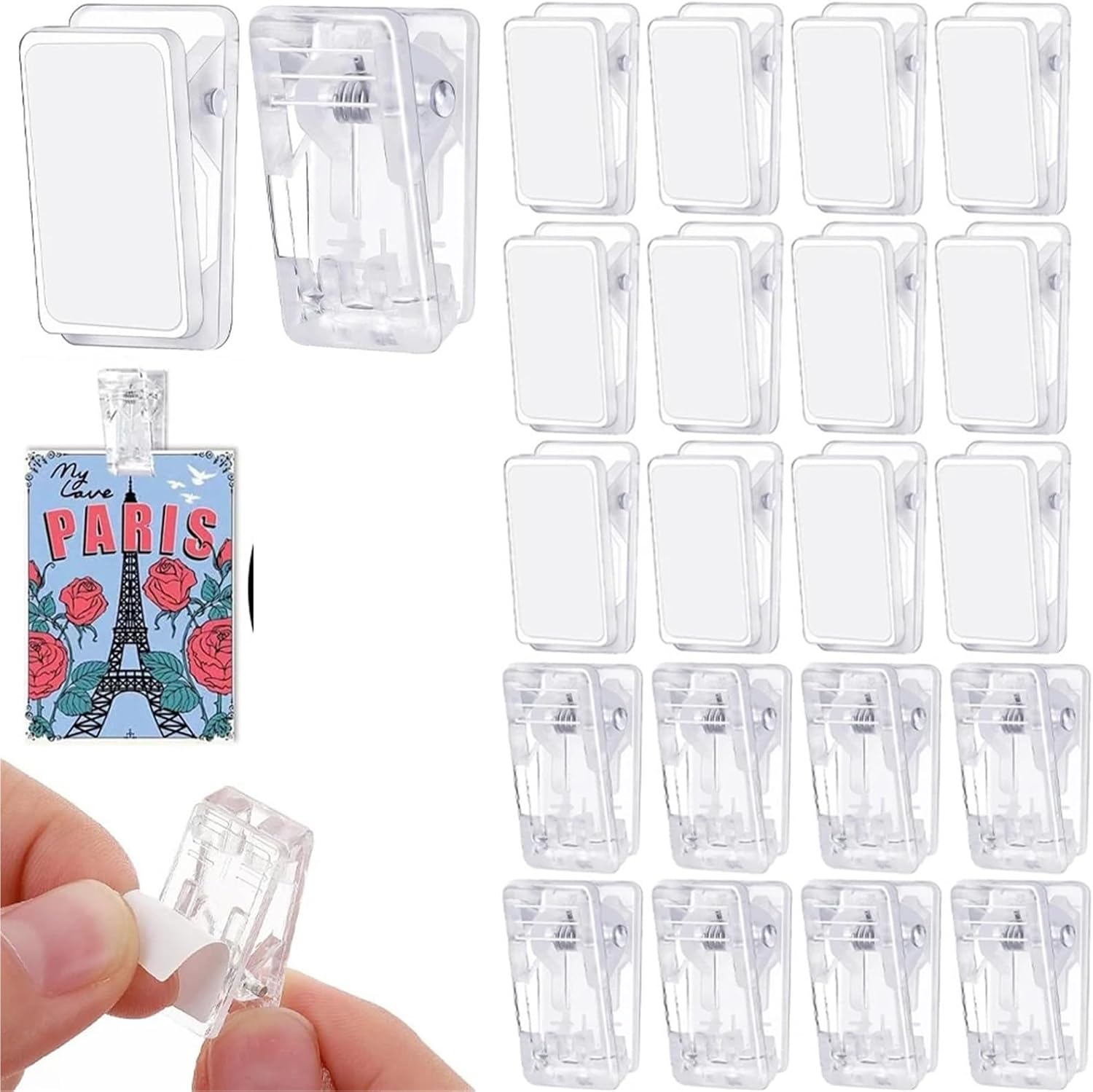 10pcs Multifunctional Self Adhesive Clips - Tapestry Poster Shower Curtain DIY Decor(No Glue)