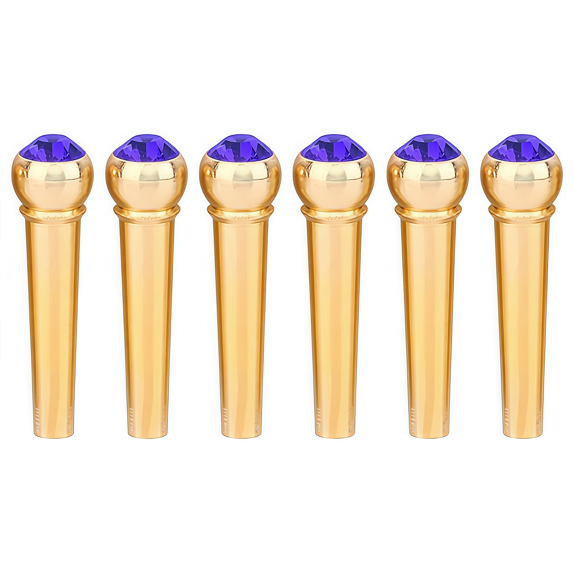 Musiin Acoustic Guitar Bridge Pins String Peg Guitar Parts Replacement Pack of 6 Pieces(Blue), Gold