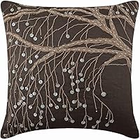 Vista 41 de The HomeCentric Funda de almohada, fundas marrones, fundas de almohada geométricas japonesas ópticas, fundas de almohada de 24 x 24 pulgadas, fundas