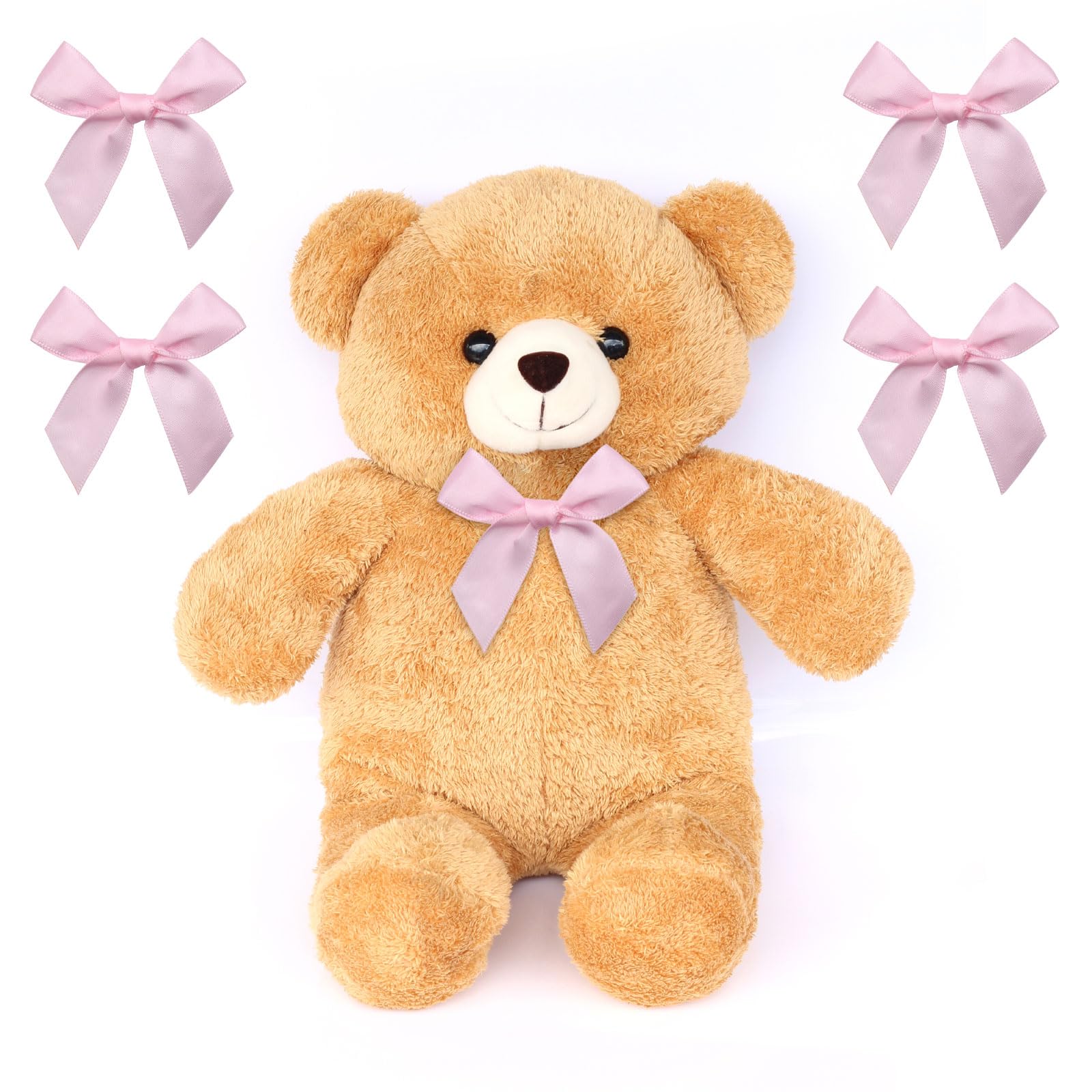 Jisrcha 60 Fiocchi, Fiocchetti Piccoli per Decorazioni, Fiocchetti per Bomboniere per Matrimoni, Confezioni Regalo, Artigianato, Compleanni, Decorazione di Sacchetti per Merenda, Regali Natale (Rosa)
