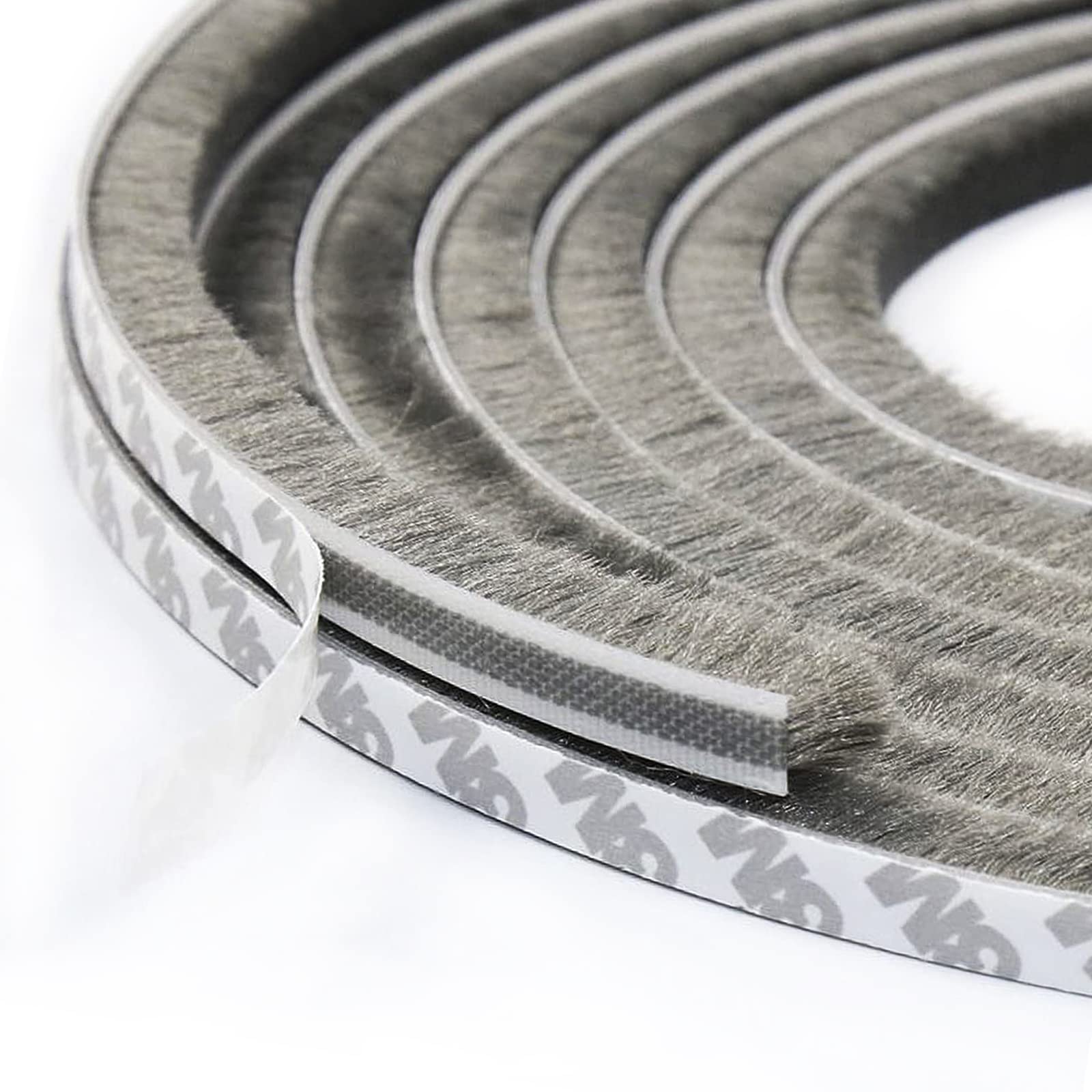 Pile Weatherstrip Window Felt Brush Weather Stripping Self Adhesive - 9mm x 33 Ft (for Gaps 4.5-7.5 mm) Seal Strip for Windows Doors Soundproofing Windproof Dustproof