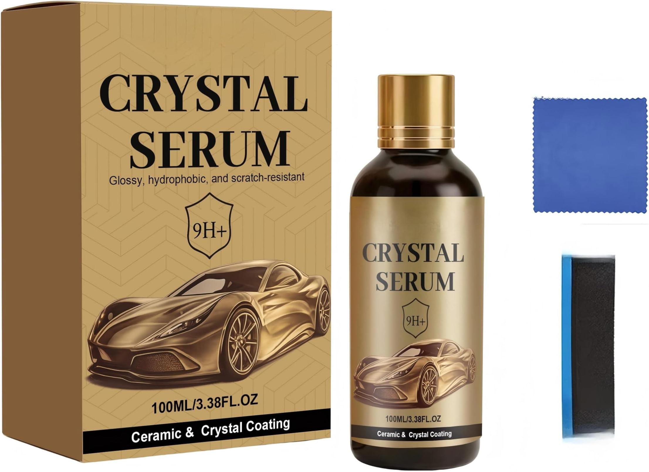 100ML Graphene Ceramic Coating for PTZ Crystal Serum Cars – Advanced 9H Protective Coating for Auto Detailing, High Gloss & Hydrophobic Finish