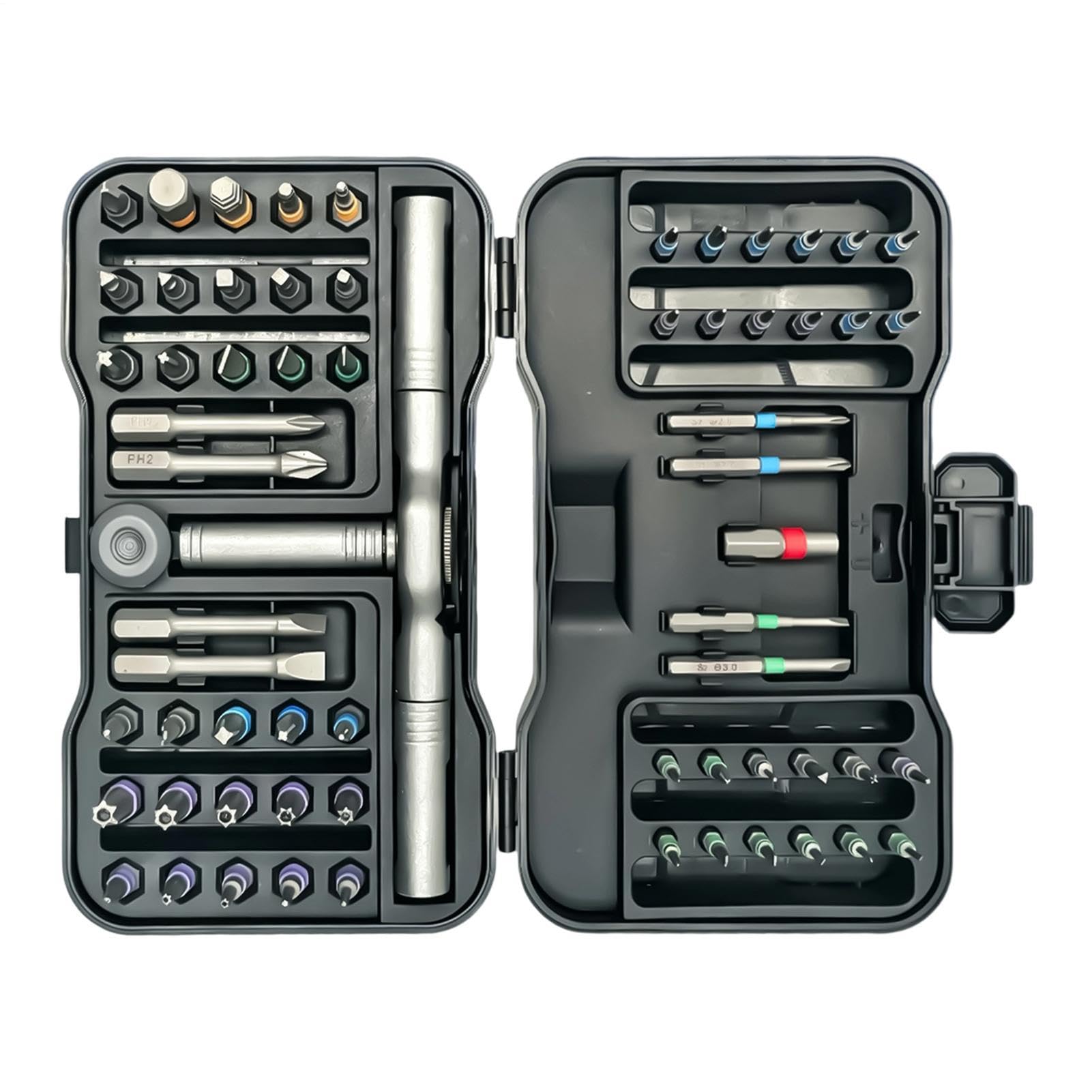 Set Cacciaviti 66-in-1 con Punte in Acciaio e Chiave | Set Cacciaviti a Cricchetto con per Elettronica Orologio Occhiali Elettrodomestico Bici Moto Casa Uomini Donne