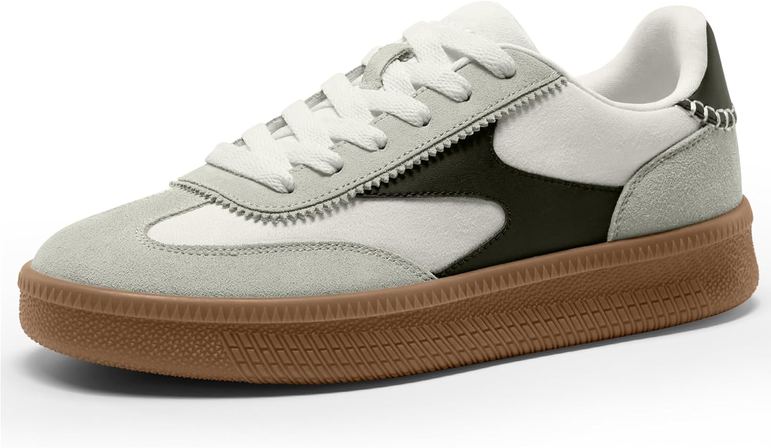 Vilanva Women’s Fashion Sneakers Casual Tennis Shoes with Genuine Suede Classic Retro Gum Sole Walking Trendy Footwear