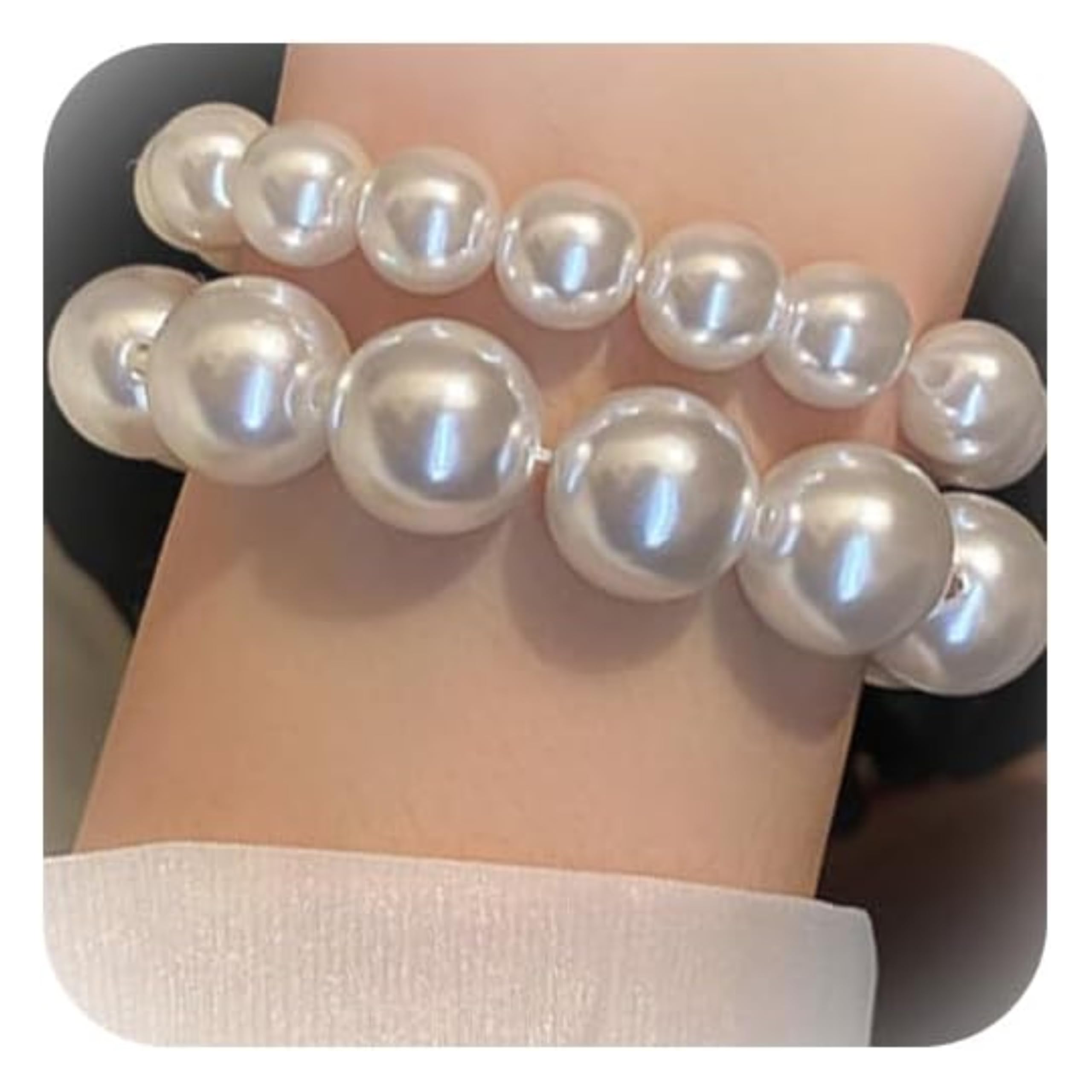 INSELLBERG 2Pcs Pearl Bracelets for Women Pearl Beaded Bracelets Pearl Stretch Bracelets Wedding Bracelets Pearl Jewelry Gift for Girls Christmas Gifts (Pearl Size 8mm & 10mm) (B0CNMHCFQX) Amazon Price History, Amazon Price Tracker