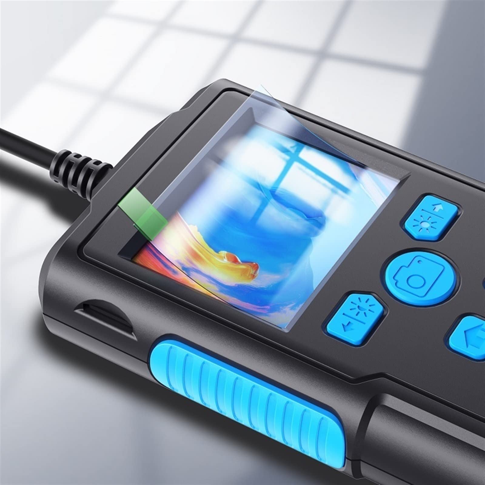 Inspection et analyse 2.4 pouces IPS écran endoscope industriel caméra HD1080P tuyau inspection de voiture endoscope étanche câble rigide LED 2600mAh batterie (Size : 8mm-10m)