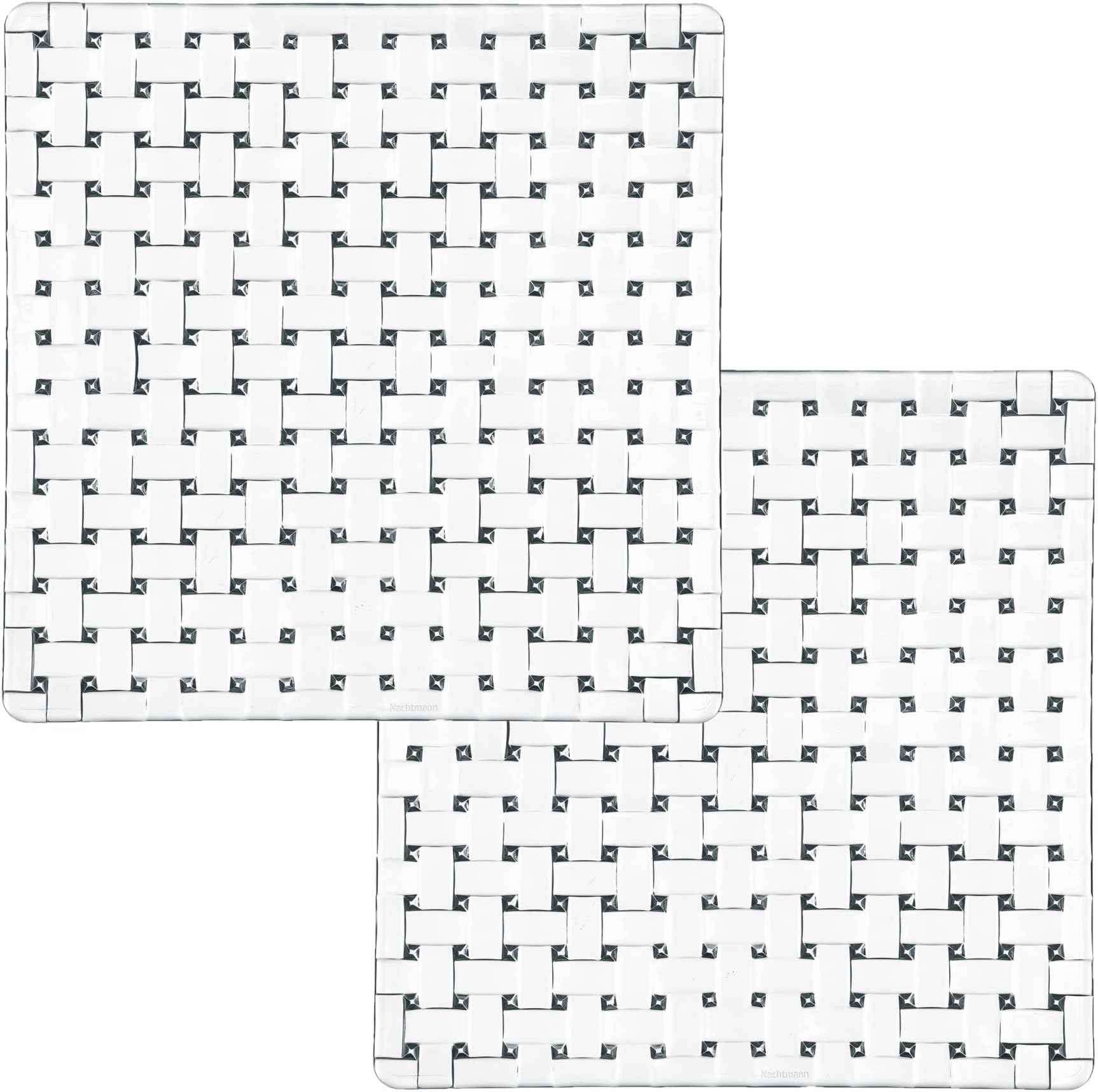 Nachtmann Bossa Nova Collection, Square Platter, Set of 2, Serving Tray, Plate for Food, Charcuterie, Appetizer, Snack, and Dessert Platters, 8.3 Inch, Dishwasher Safe