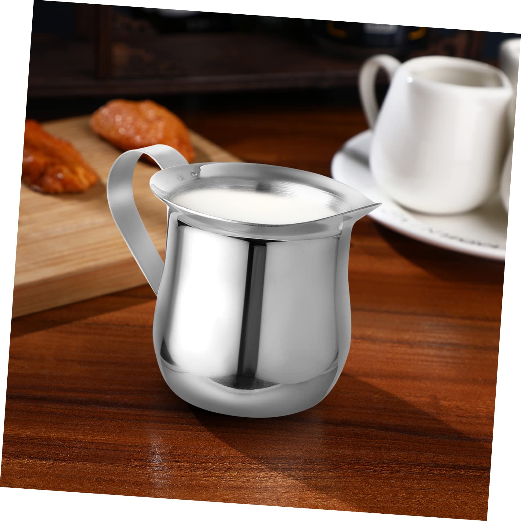 DOITOOL 6piezas Jarras De Acero Inoxidable Para Espumar Leche Para Cappuccino y Latte Diseño Ergonómico y Punta Precisa Para Vertido Controlado