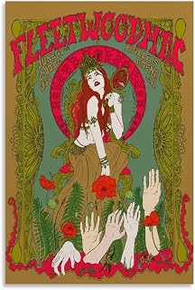 Vintage Singer Fleetwood Mac Rock Band Poster Poster Decorative Painting Canvas Wall Art Living Room Posters Bedroom Painting 12x18inch(30x45cm)