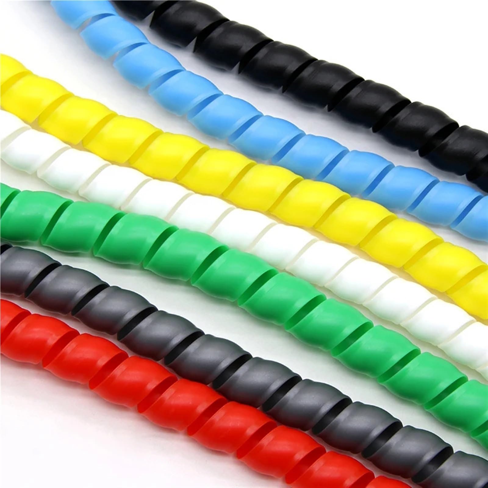 10 metri di guaina for cavi a spirale ID 10 mm 20 mm 30 mm Tubo flessibile Organizzatore Fili Protezione Gestione(Nero,ID 30mm)